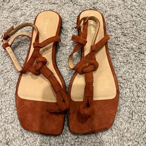 Frame Denim Women's Tan Knotted Sandals
